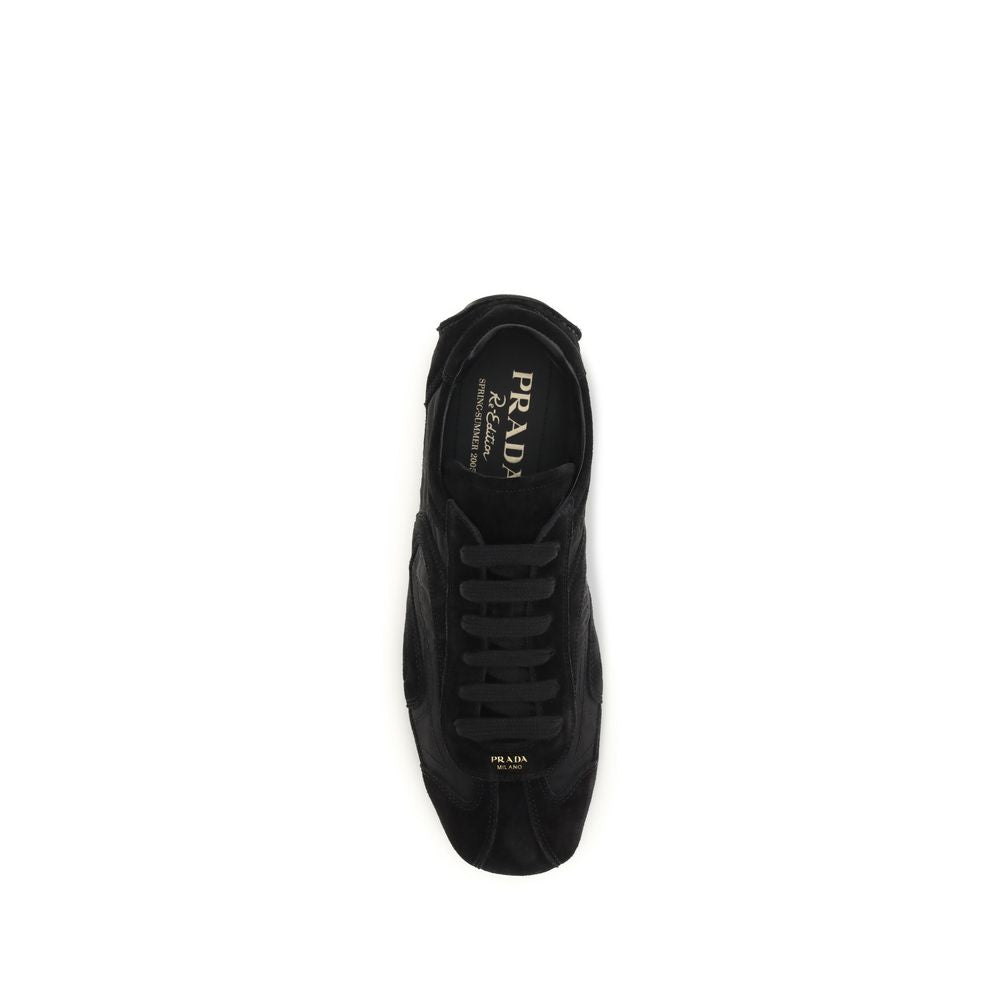 Prada Black Calf Leather Bos Taurus Athletic Sneakers | Regal Royce