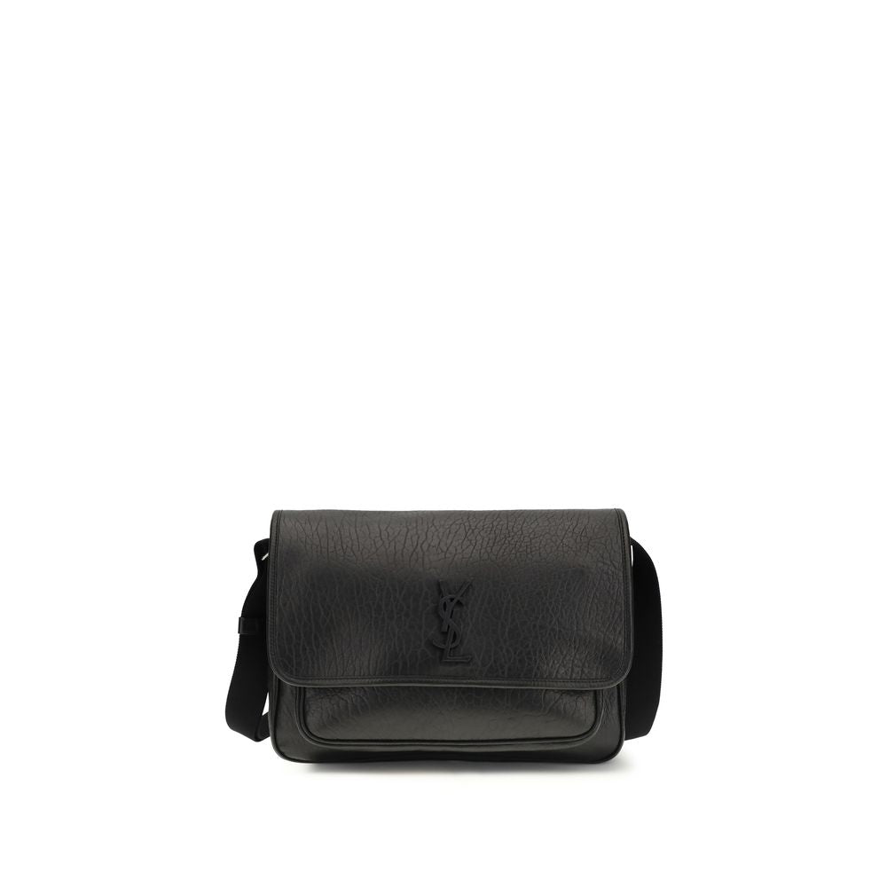 Saint Laurent Black Calf Leather Bos Taurus Shoulder Bag | Regal Royce