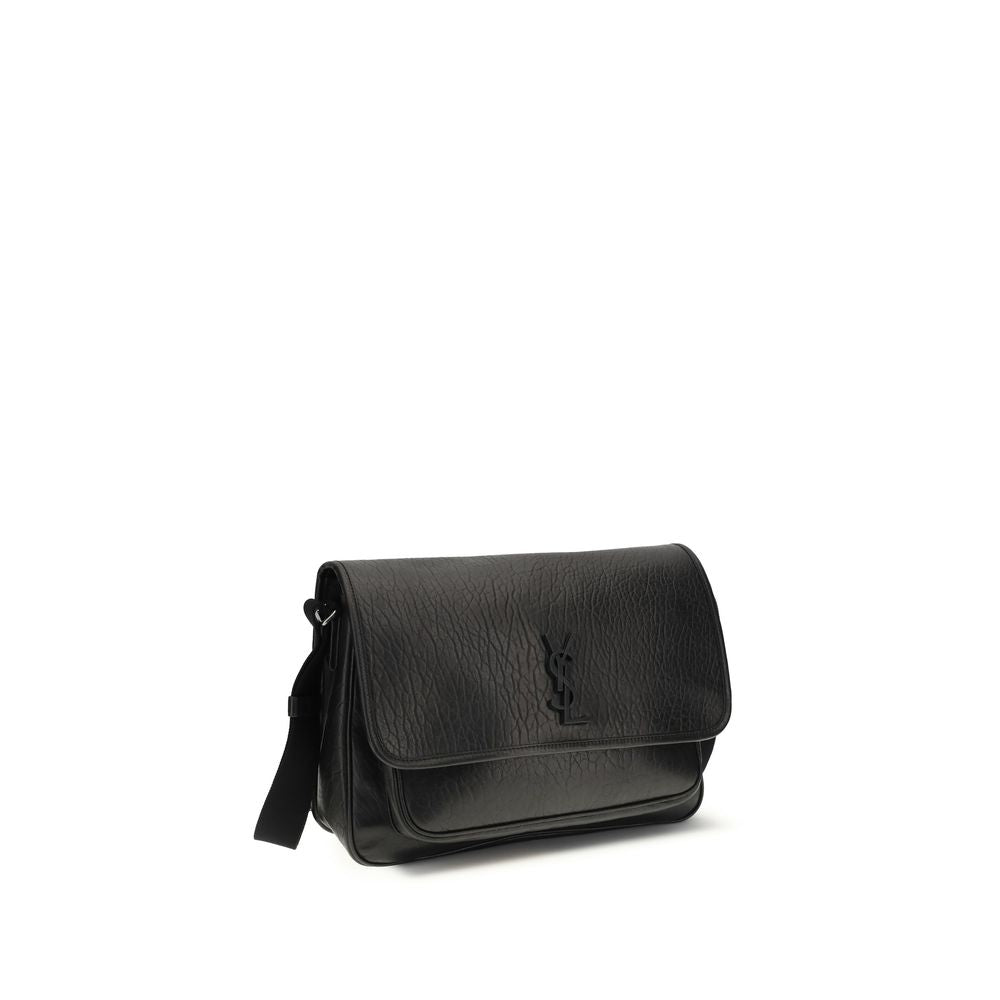 Saint Laurent Black Calf Leather Bos Taurus Shoulder Bag | Regal Royce