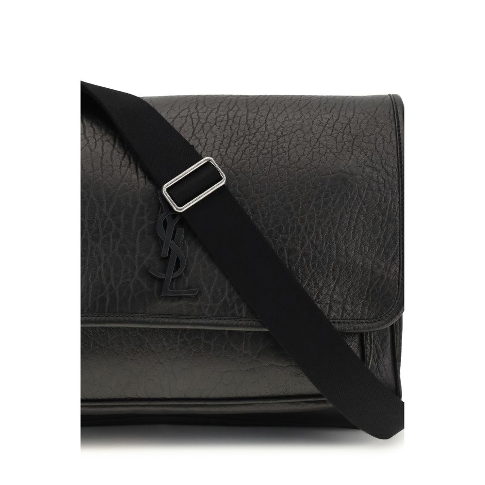 Saint Laurent Black Calf Leather Bos Taurus Shoulder Bag | Regal Royce