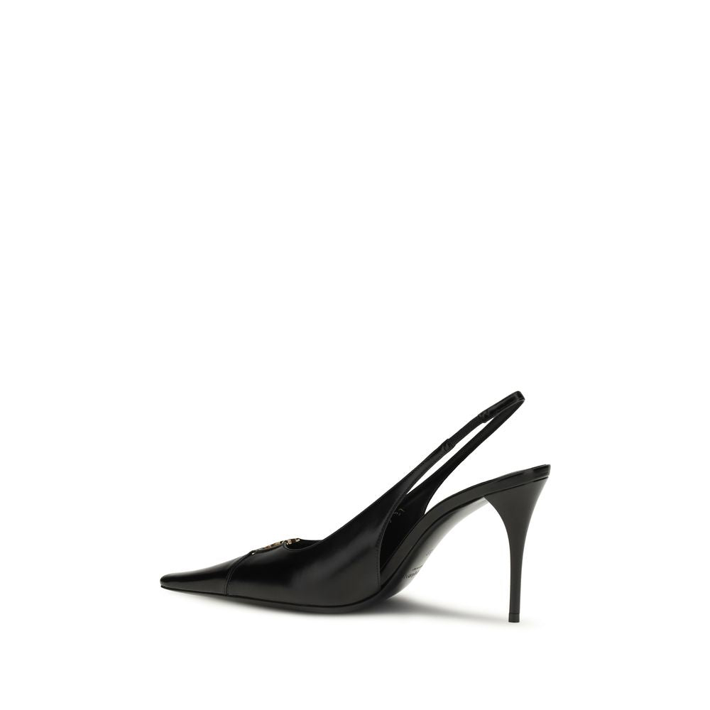 Saint Laurent Black Calf Leather Bos Taurus High Heel Pumps | Regal Royce