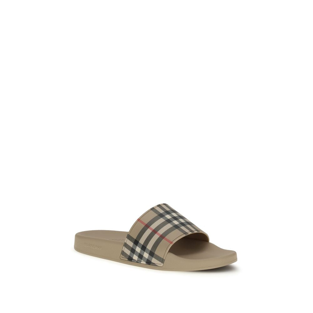 Burberry Beige Rubber Sandals | Regal Royce