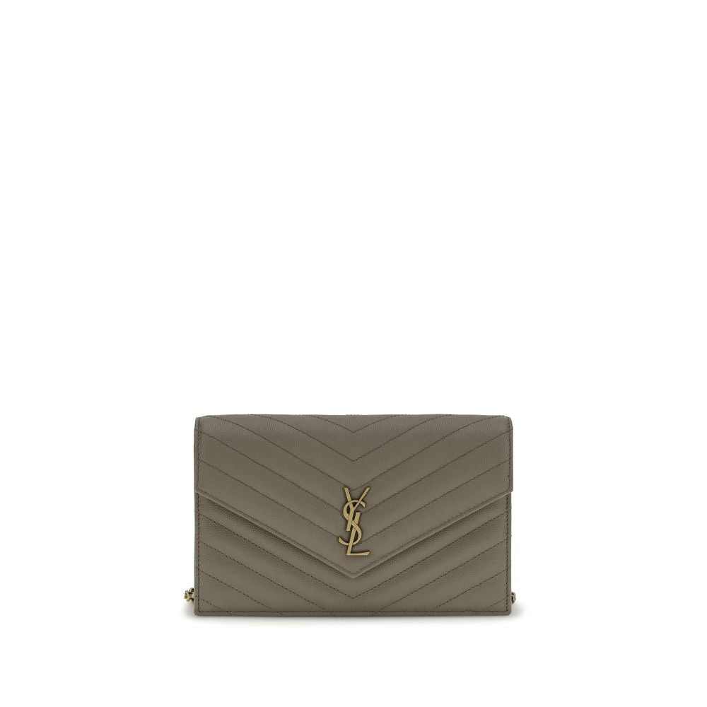Saint Laurent Gray Calf Leather Bos Taurus Wallet | Regal Royce