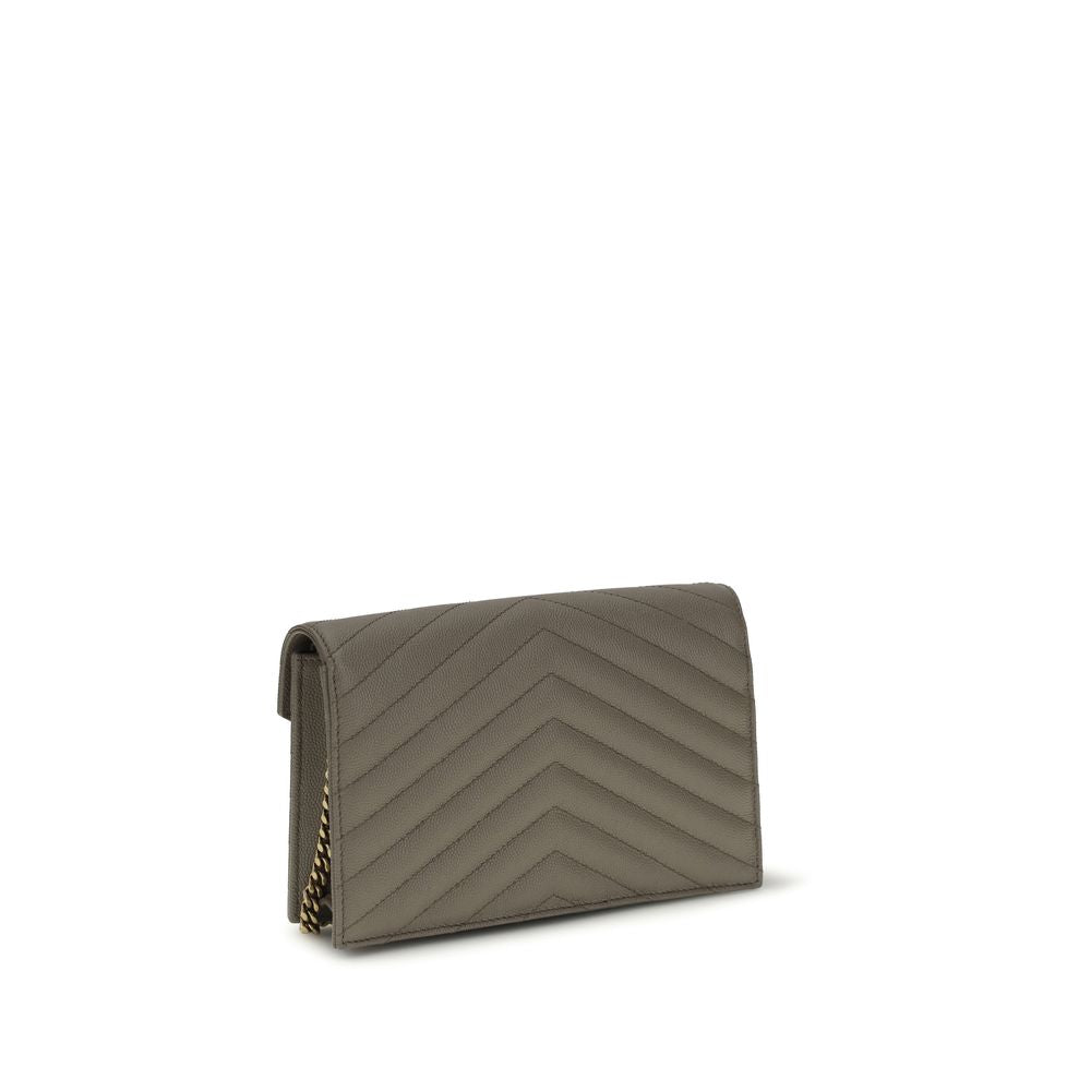 Saint Laurent Gray Calf Leather Bos Taurus Wallet | Regal Royce