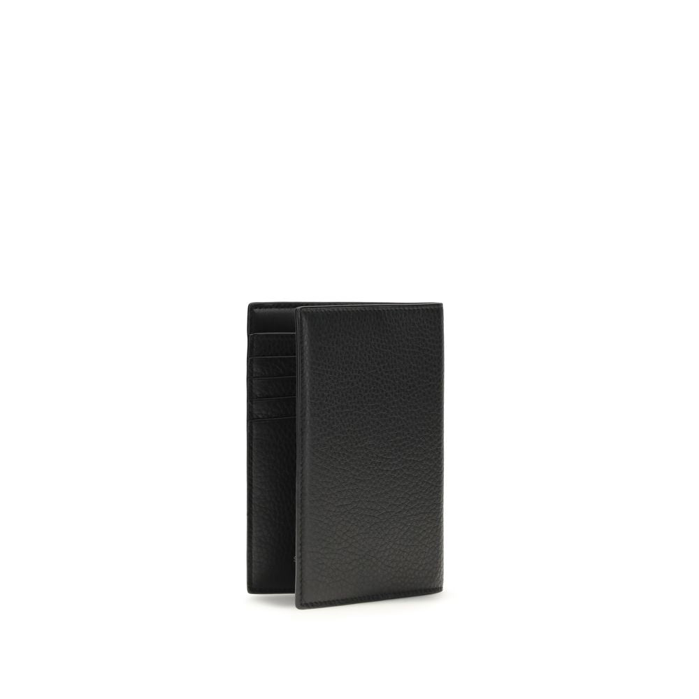 Saint Laurent Black Calf Leather Bos Taurus Wallet | Regal Royce