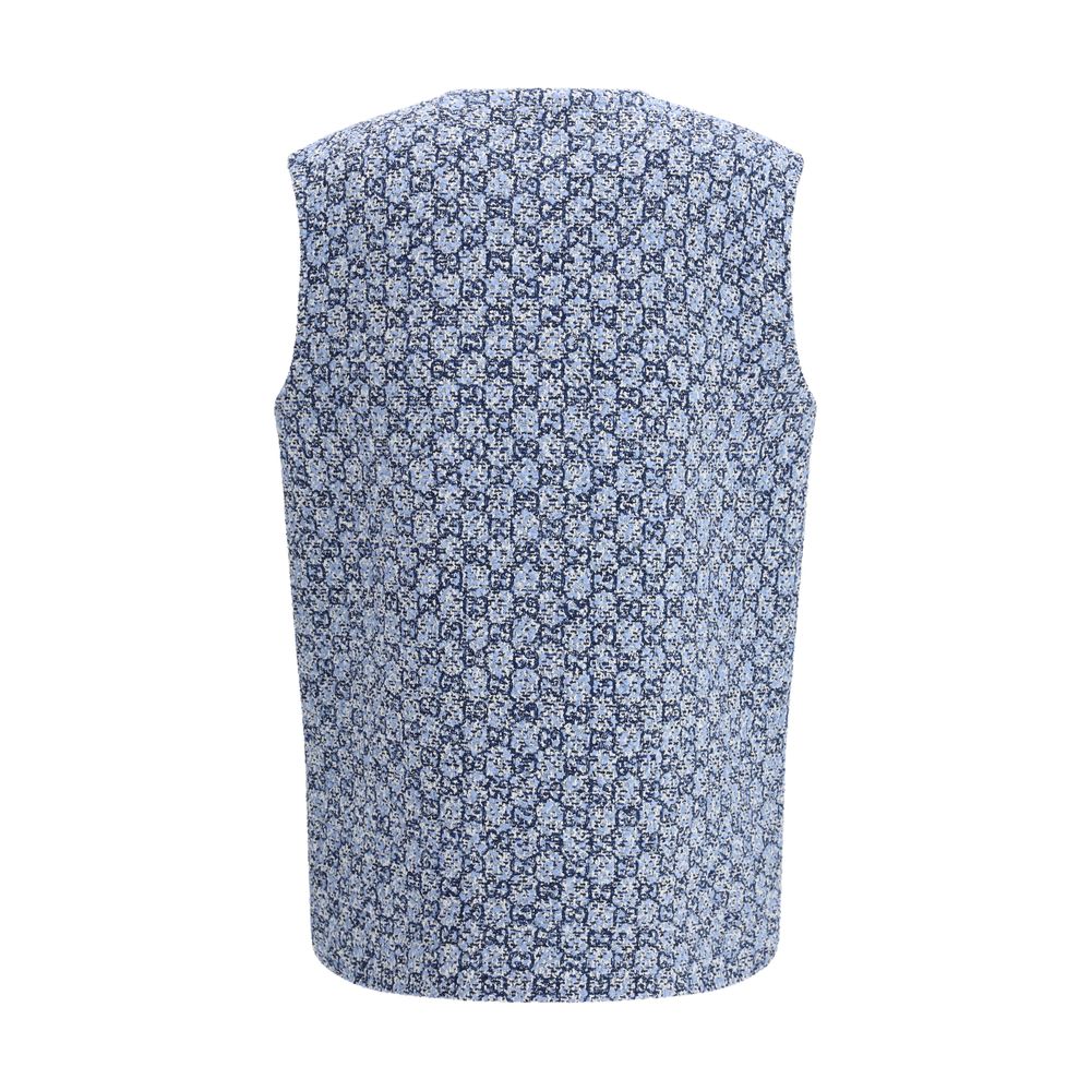 Gucci Blue Cotton Sleeveless Jacket | Regal Royce