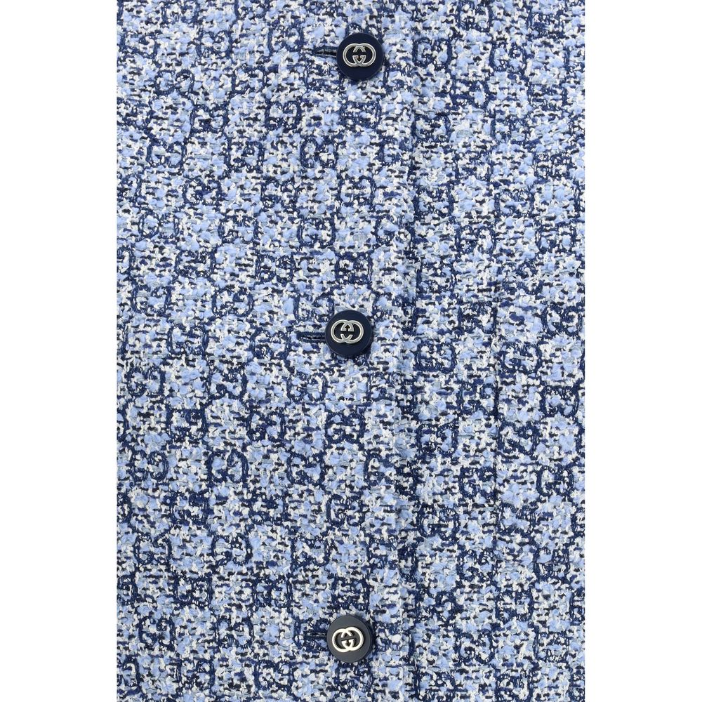 Gucci Blue Cotton Sleeveless Jacket | Regal Royce