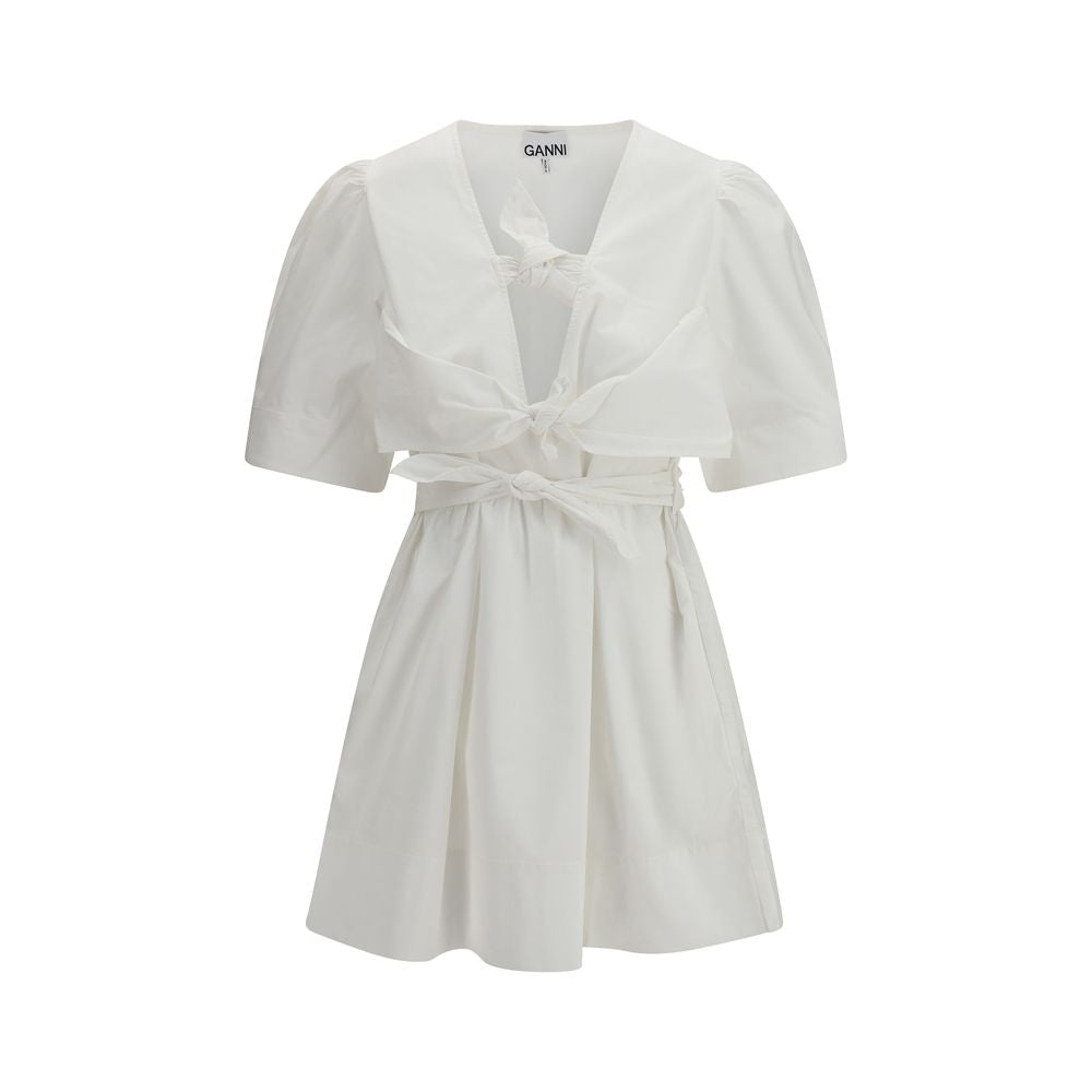 Ganni White Cotton Casual Dress | Regal Royce