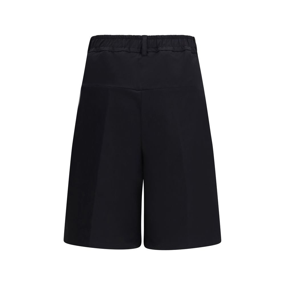 GCDS Black Cotton Bermuda Shorts | Regal Royce