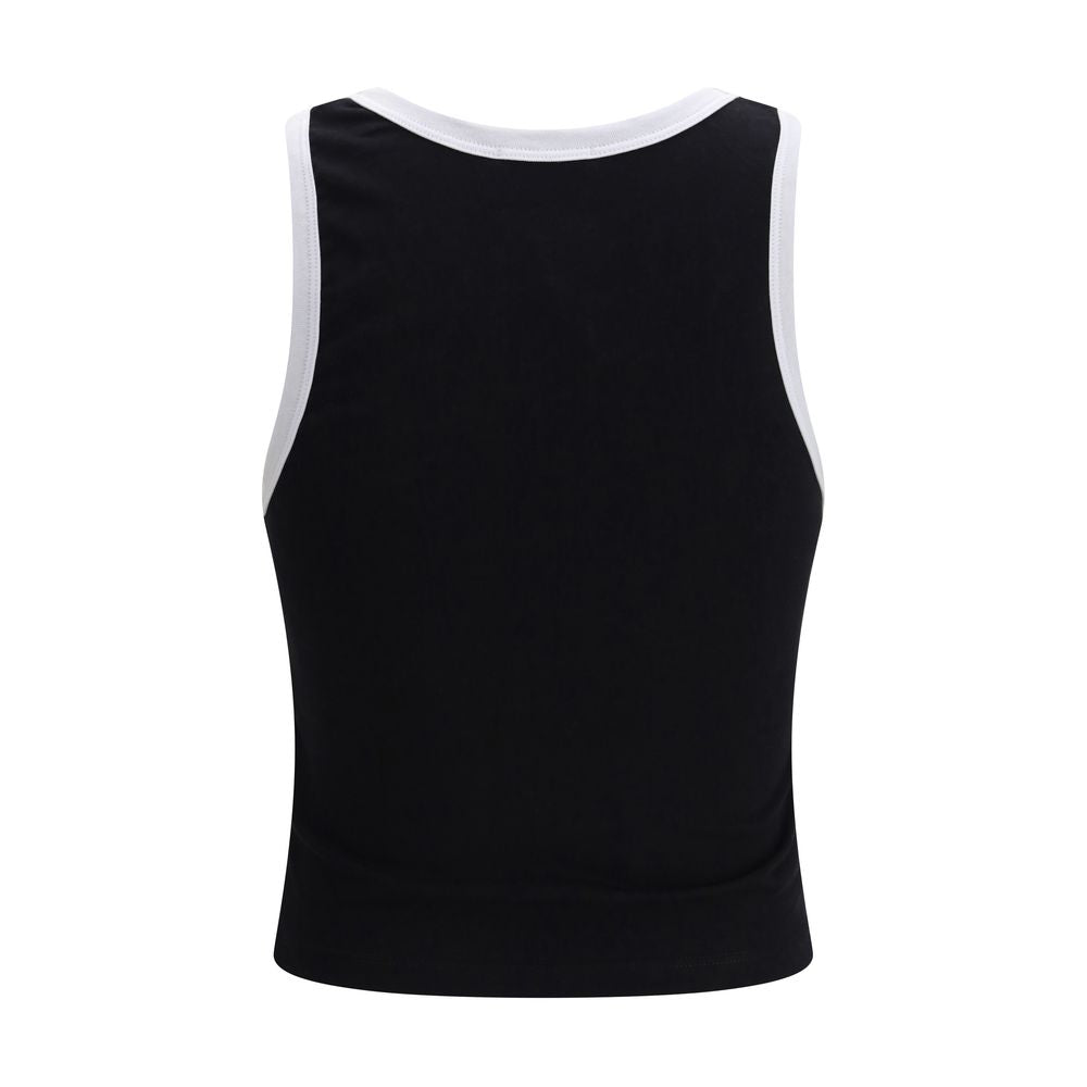 GCDS Black Cotton Tank Tops | Regal Royce