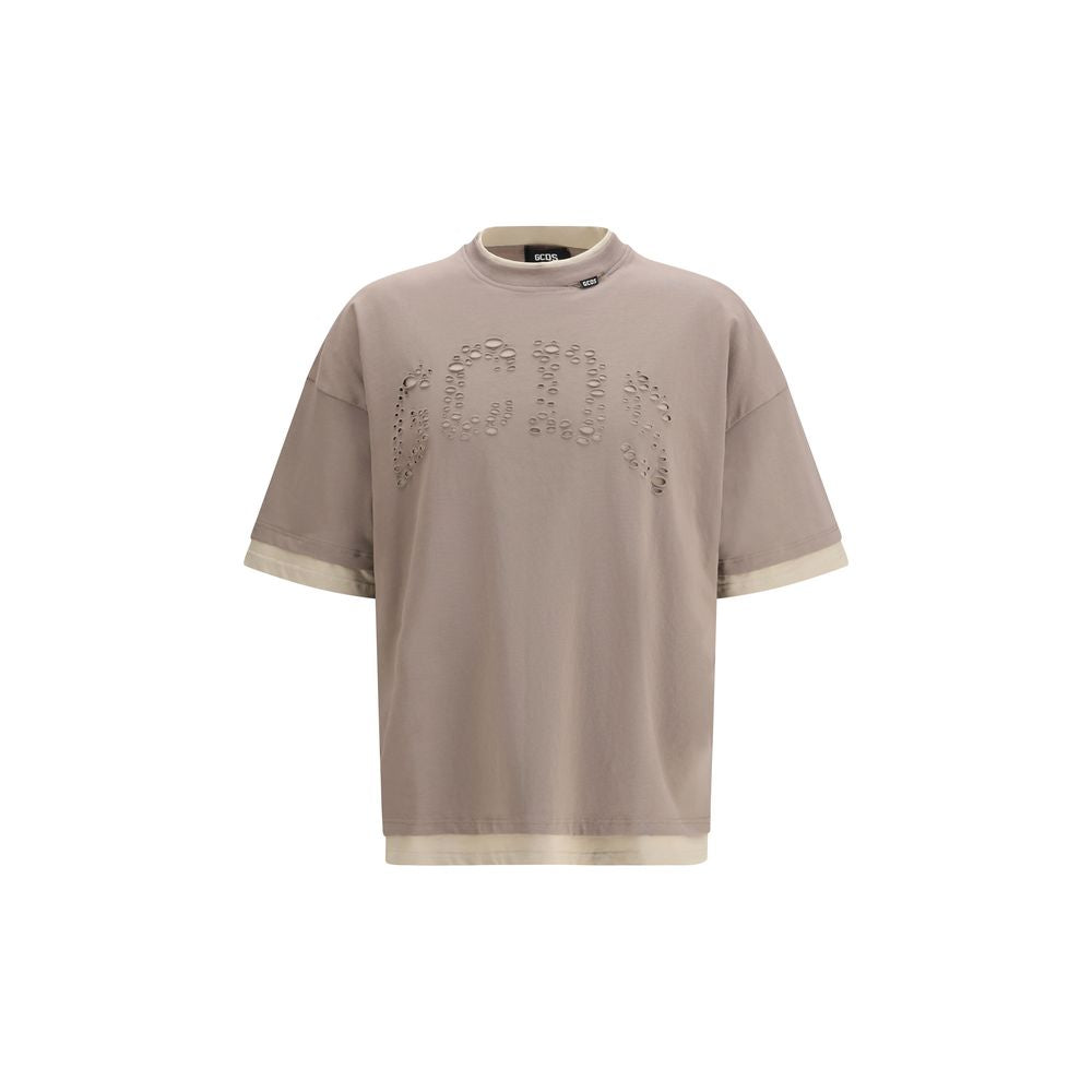 GCDS Brown Cotton T-Shirt | Regal Royce