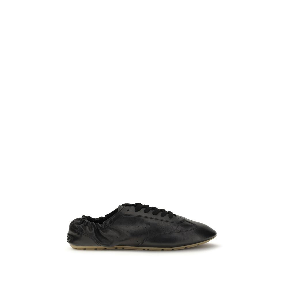 Saint Laurent Black Calf Leather Bos Taurus Athletic Sneakers | Regal Royce