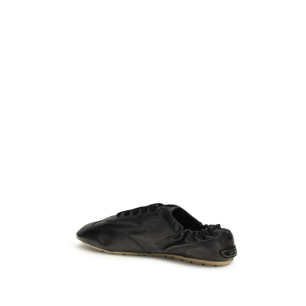 Saint Laurent Black Calf Leather Bos Taurus Athletic Sneakers | Regal Royce