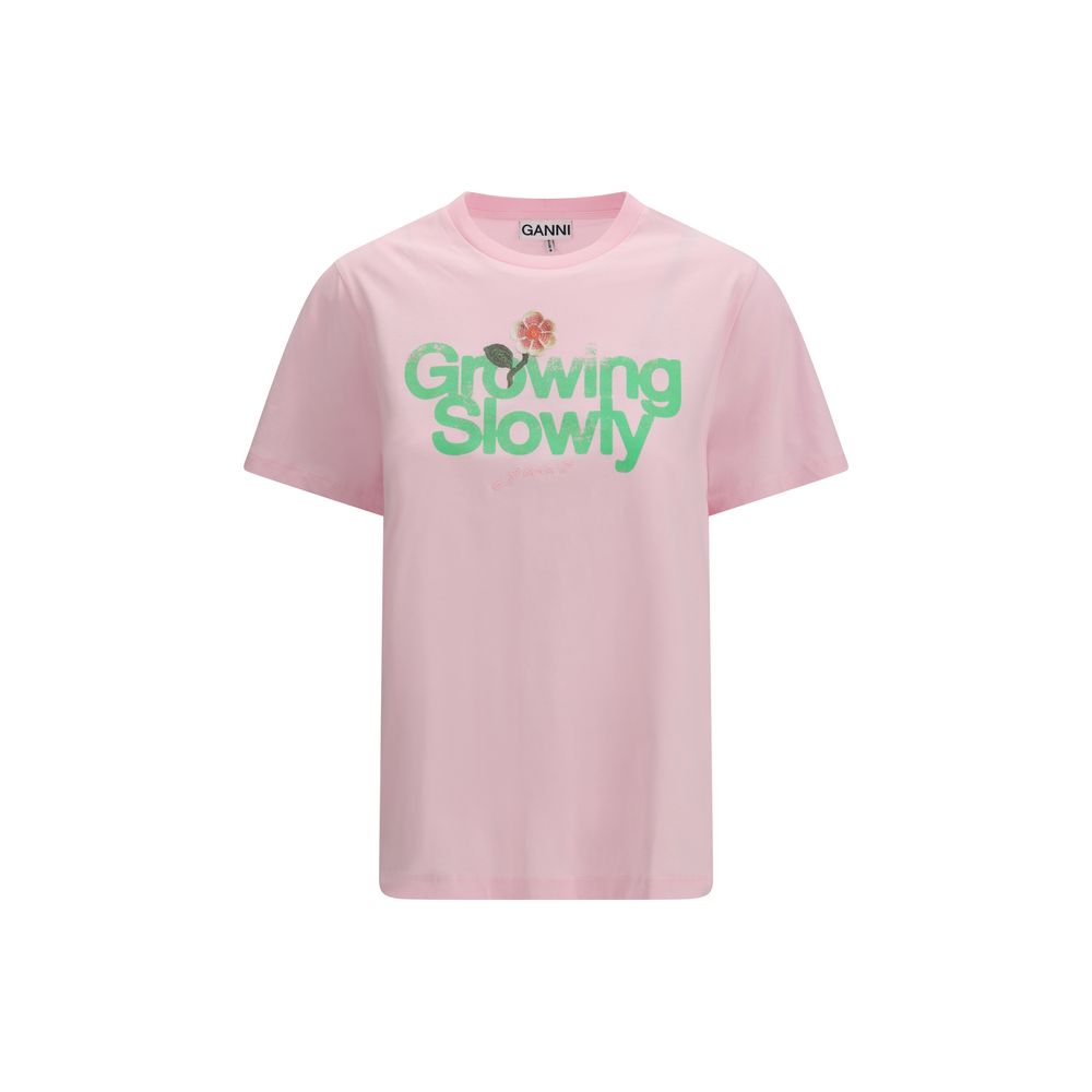 Ganni Multicolor Cotton T-Shirt | Regal Royce