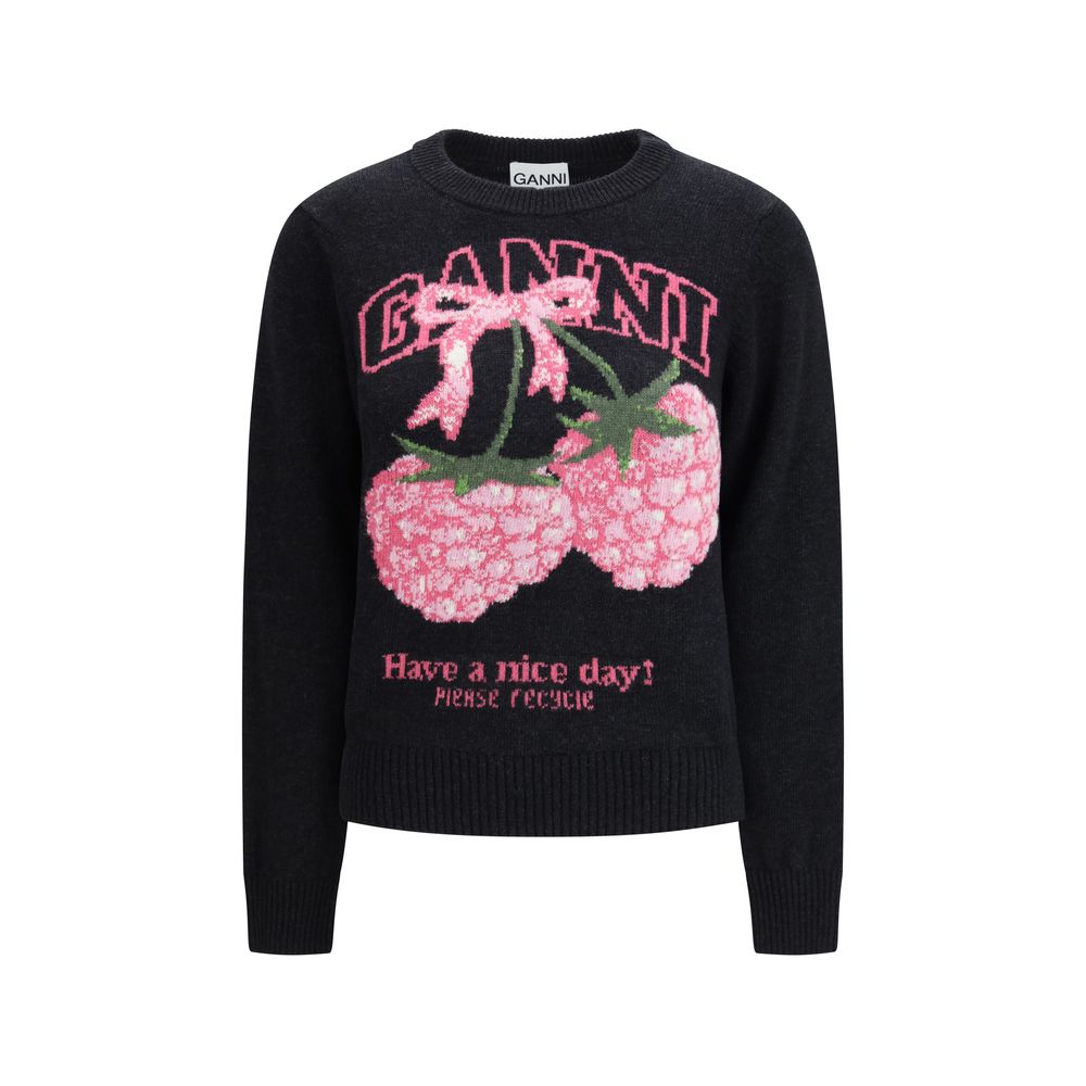 Ganni Gray Polyamide Sweatshirt | Regal Royce