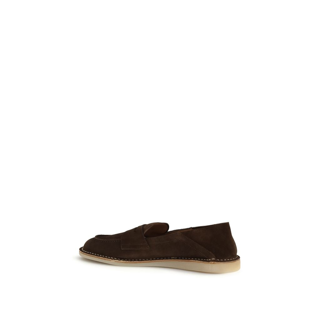 Dolce & Gabbana Brown Calf Leather Bos Taurus Slip-On Loafers | Regal Royce