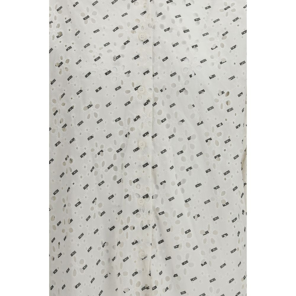 GCDS White Cotton Pattern Shirt | Regal Royce