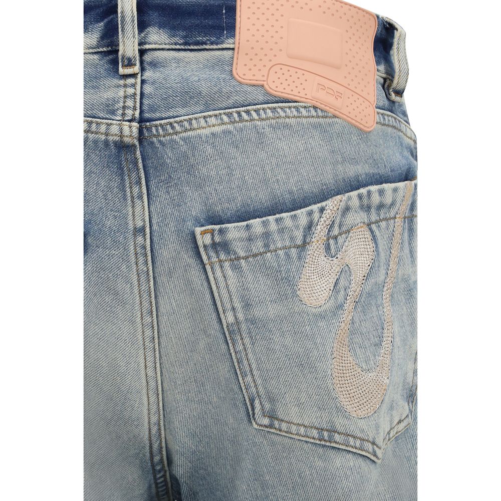 PDF Channel Blue Viscose Relaxed Fit Jeans | Regal Royce
