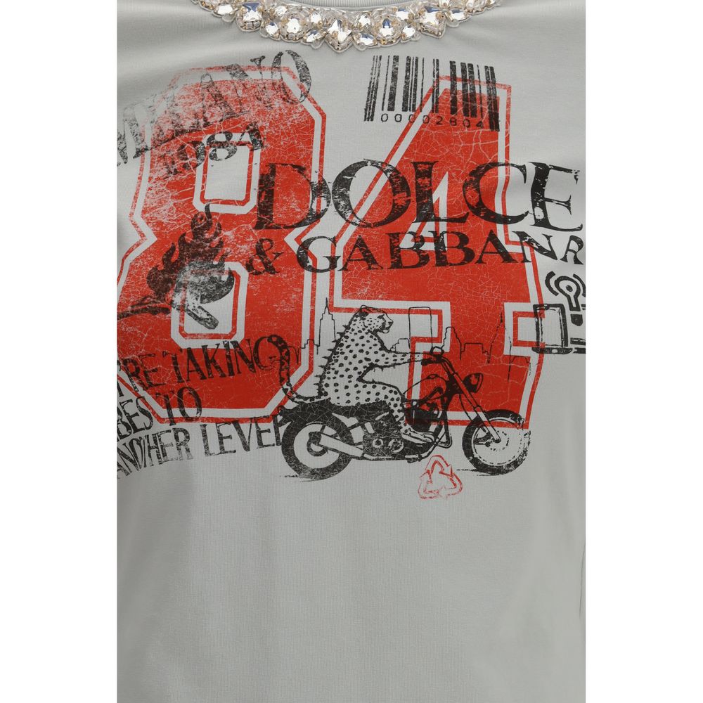 Dolce & Gabbana Gray Cotton T-Shirt | Regal Royce