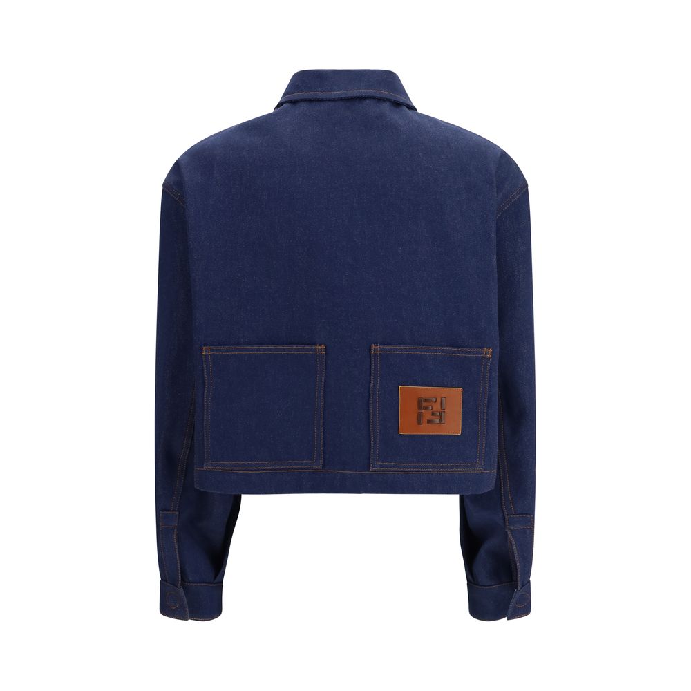 Fendi Blue Cotton Denim Jacket | Regal Royce