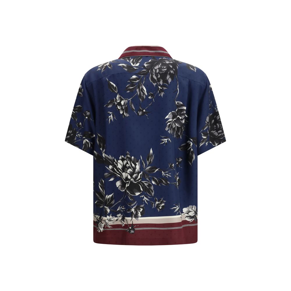Dolce & Gabbana Blue Silk Pattern Shirt | Regal Royce
