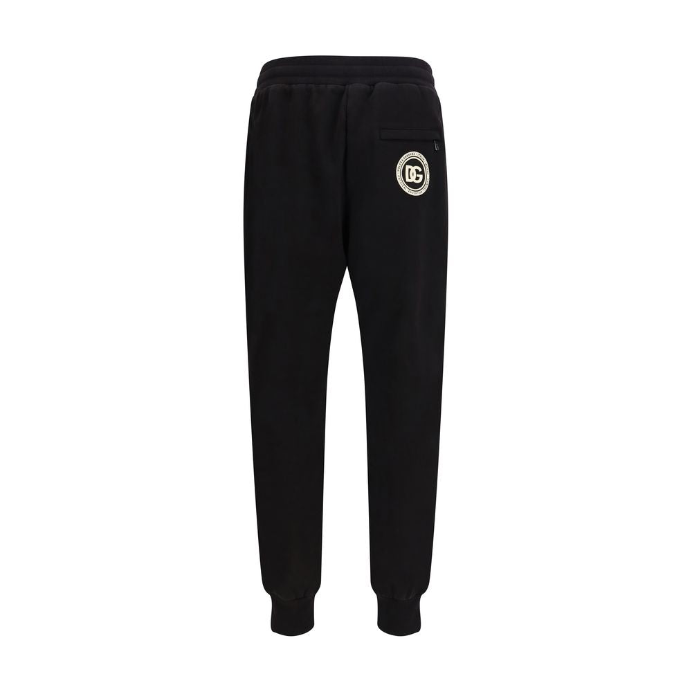 Dolce & Gabbana Black Cotton Casual Pants | Regal Royce