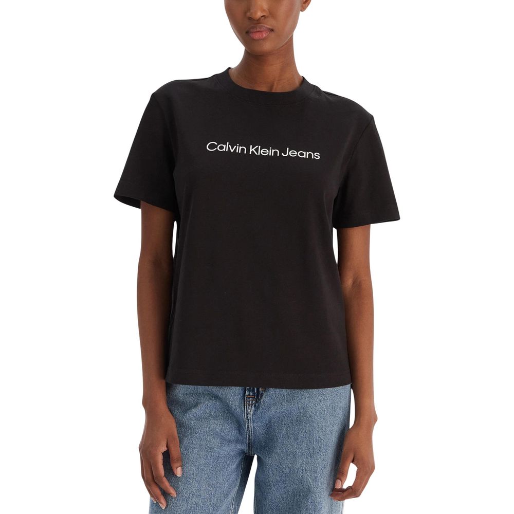 Calvin Klein Jeans Black Cotton T-Shirt | Regal Royce