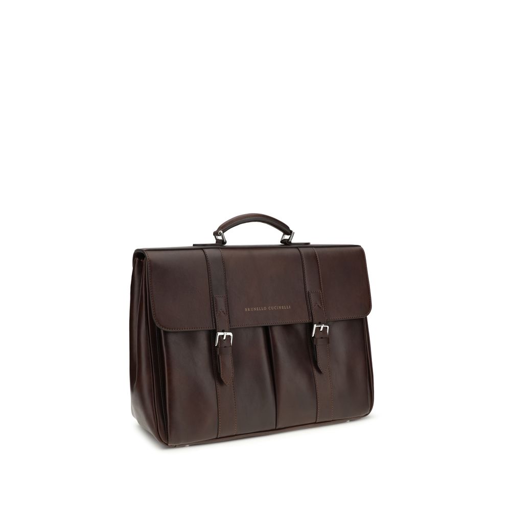 Brunello Cucinelli Bordeaux Calf Leather Bos Taurus Luggage And Travel | Regal Royce