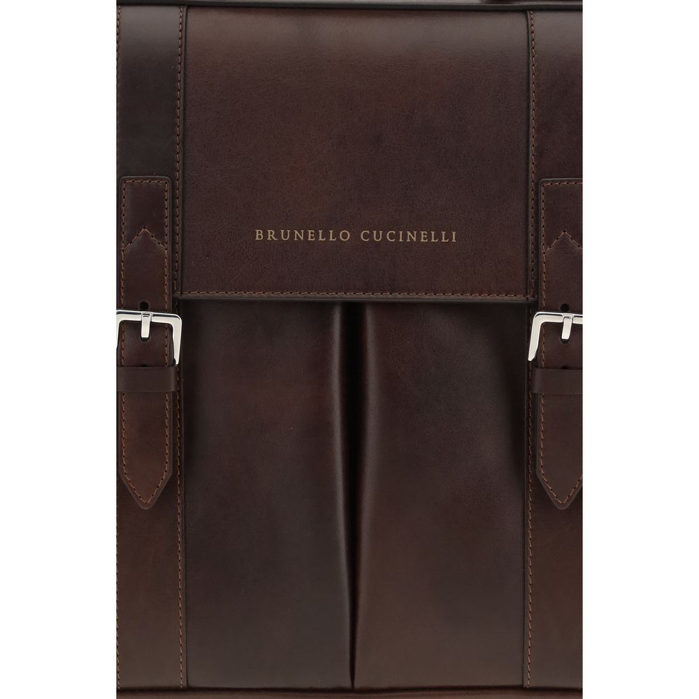 Brunello Cucinelli Bordeaux Calf Leather Bos Taurus Luggage And Travel | Regal Royce