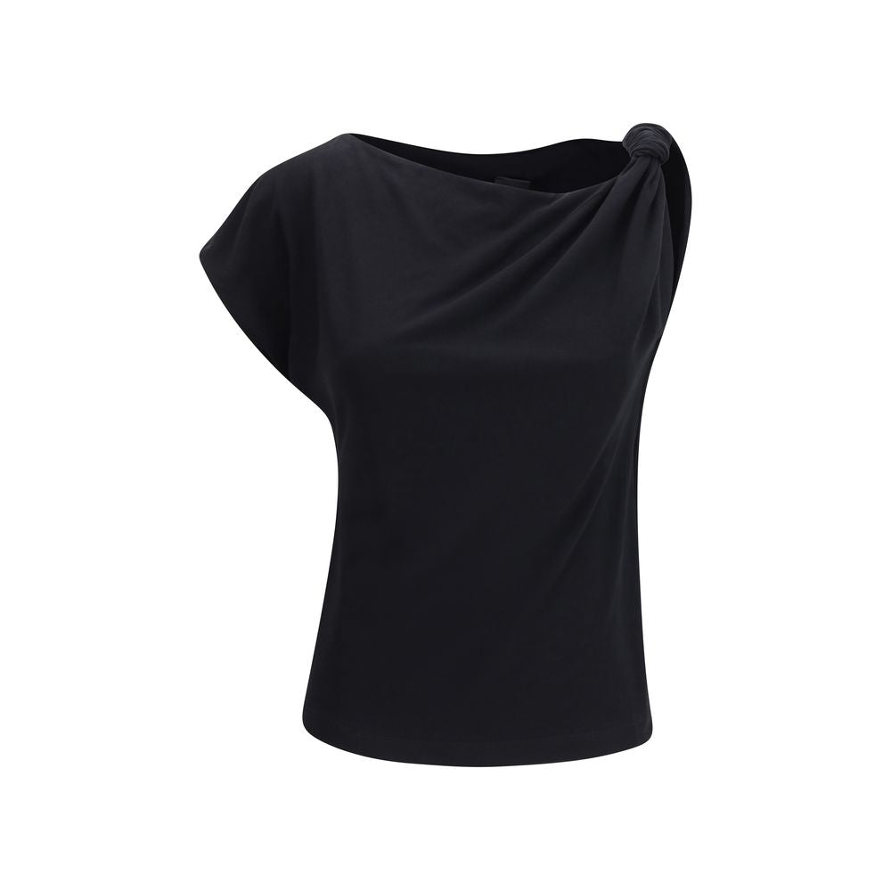 PINKO Black Cotton Sleeveles T-Shirt | Regal Royce
