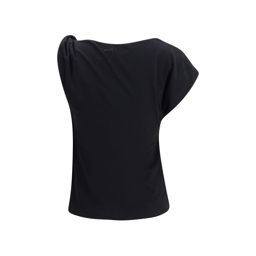 PINKO Black Cotton Sleeveles T-Shirt | Regal Royce