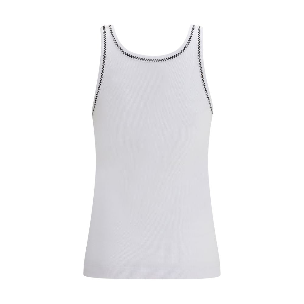 PINKO White Cotton Tank Tops | Regal Royce