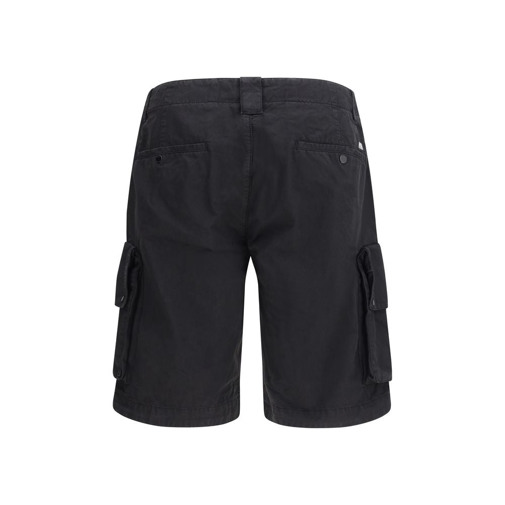 C.P. Company Black Cotton Bermuda Shorts | Regal Royce