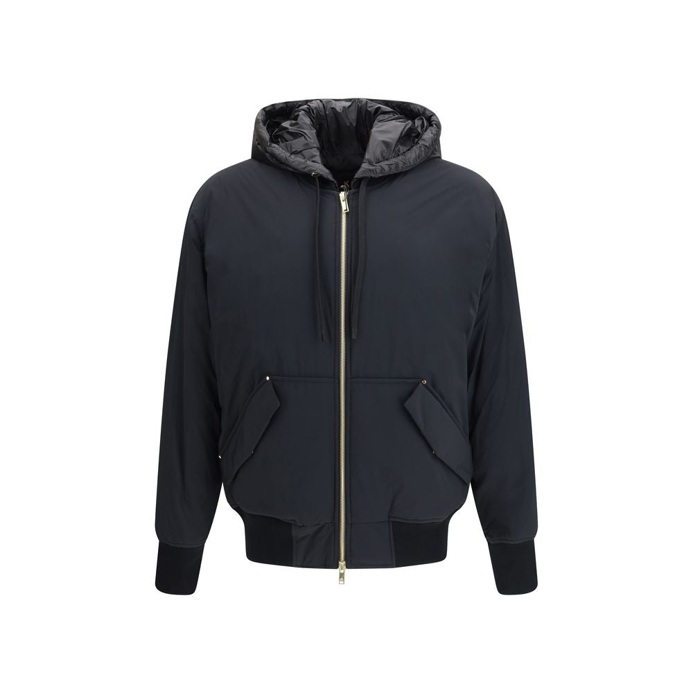 Moose Knuckles Black Nylon Bomber | Regal Royce