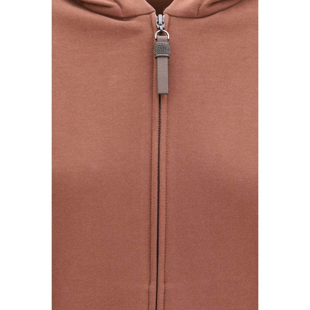 Brunello Cucinelli Brown Cotton Sweatshirt | Regal Royce