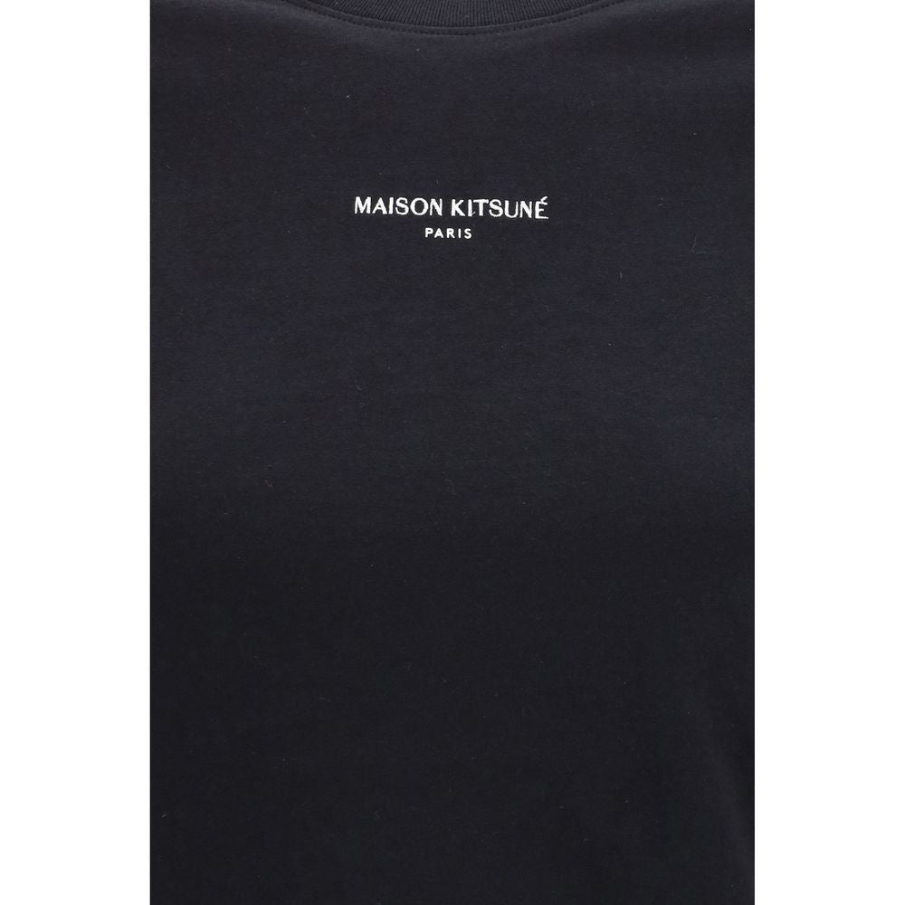 Maison Kitsuné Black Cotton T-Shirt | Regal Royce