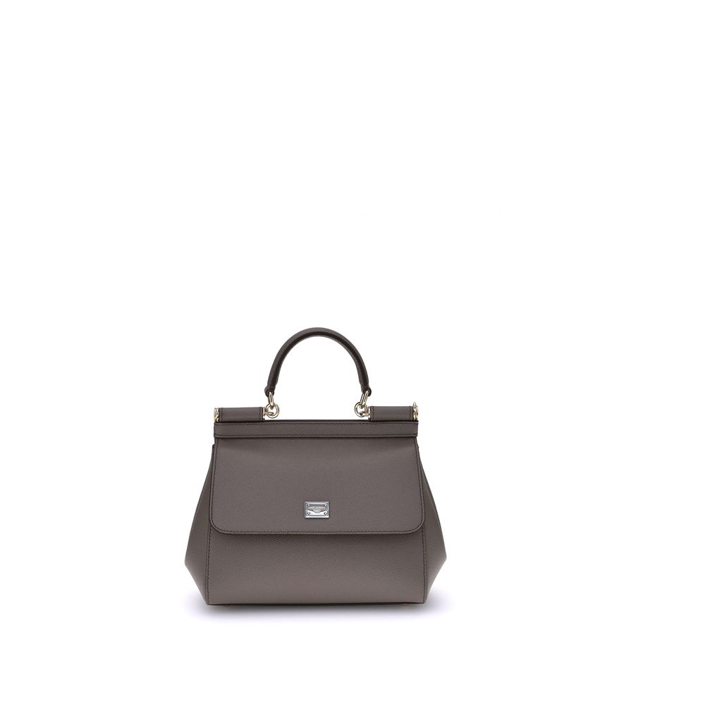 Dolce & Gabbana Gray Calf Leather Bos Taurus Shoulder Bag | Regal Royce