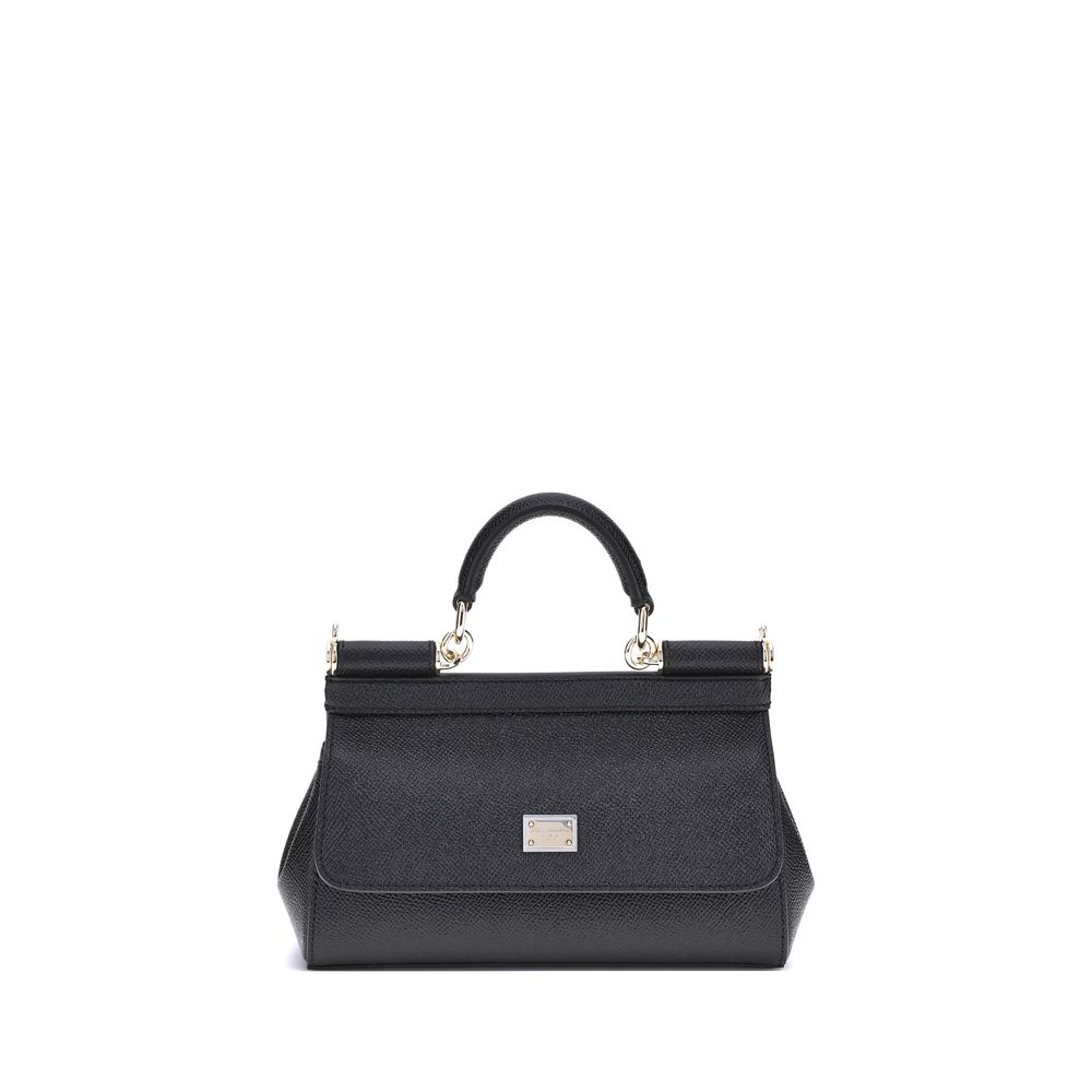 Dolce & Gabbana Black Calf Leather Bos Taurus Handbag | Regal Royce