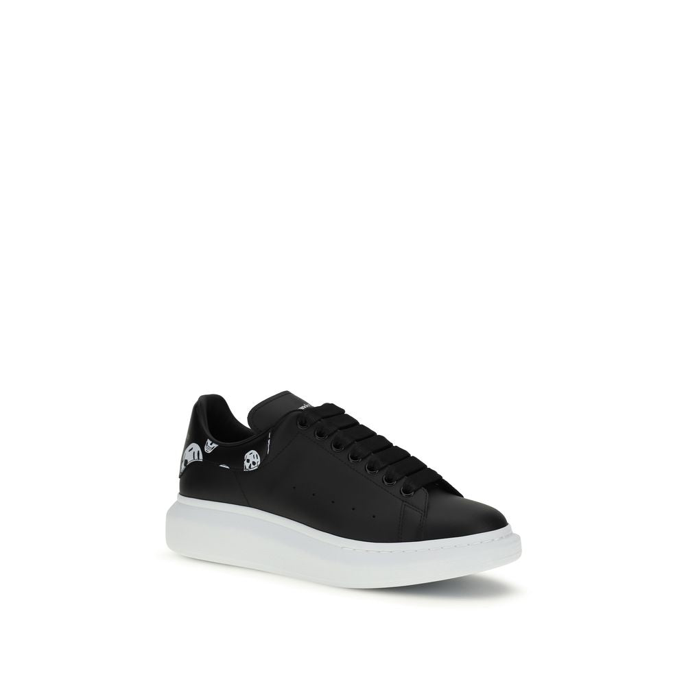 Alexander McQueen Black Calf Leather Bos Taurus Chunky Sneakers | Regal Royce