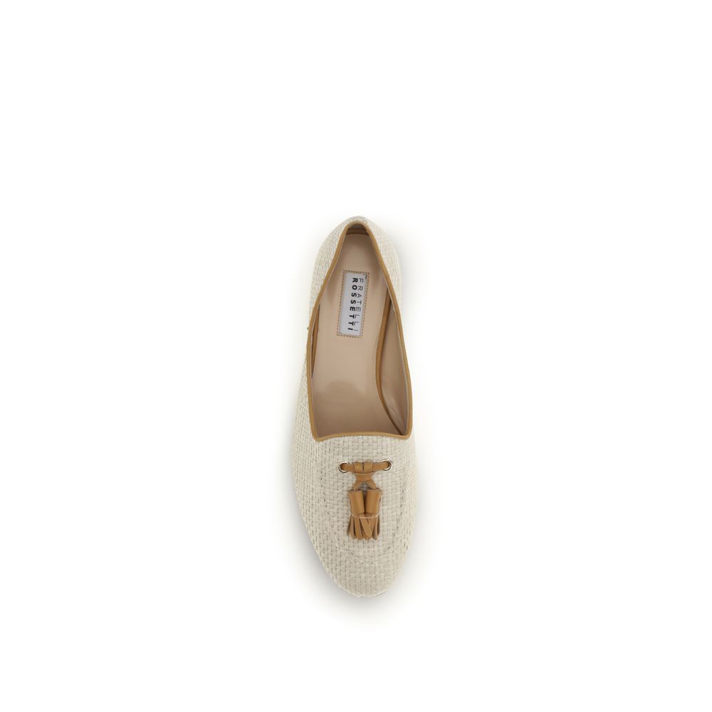 Fratelli Rossetti Beige Raffia Slip-On Loafers | Regal Royce