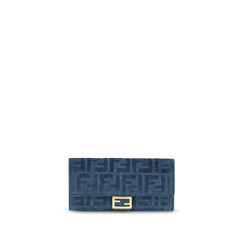Fendi Blue Cotton Wallet | Regal Royce