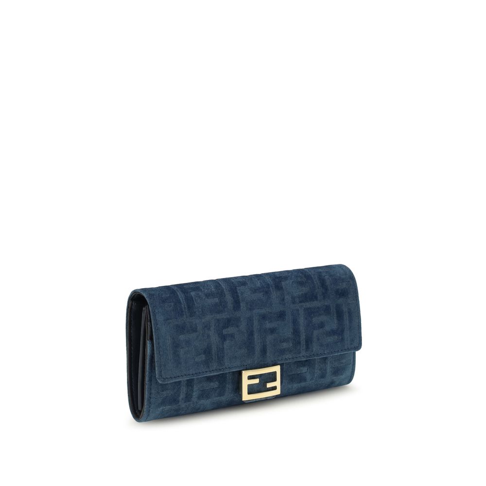 Fendi Blue Cotton Wallet | Regal Royce