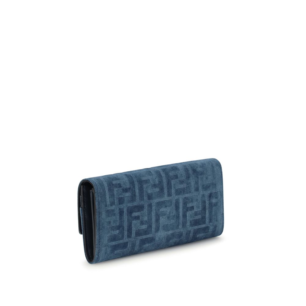 Fendi Blue Cotton Wallet | Regal Royce