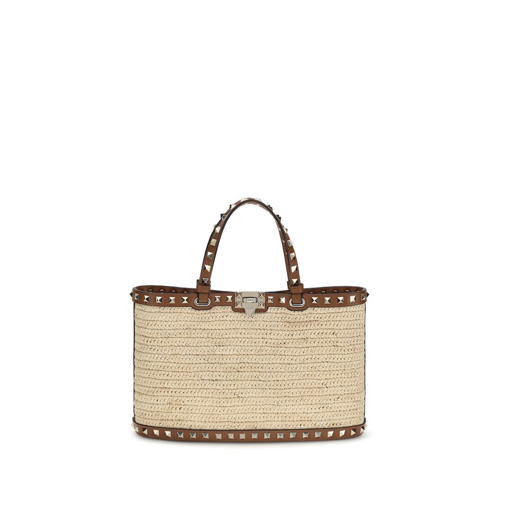 Valentino Garavani Beige Raffia Shoulder Bag | Regal Royce