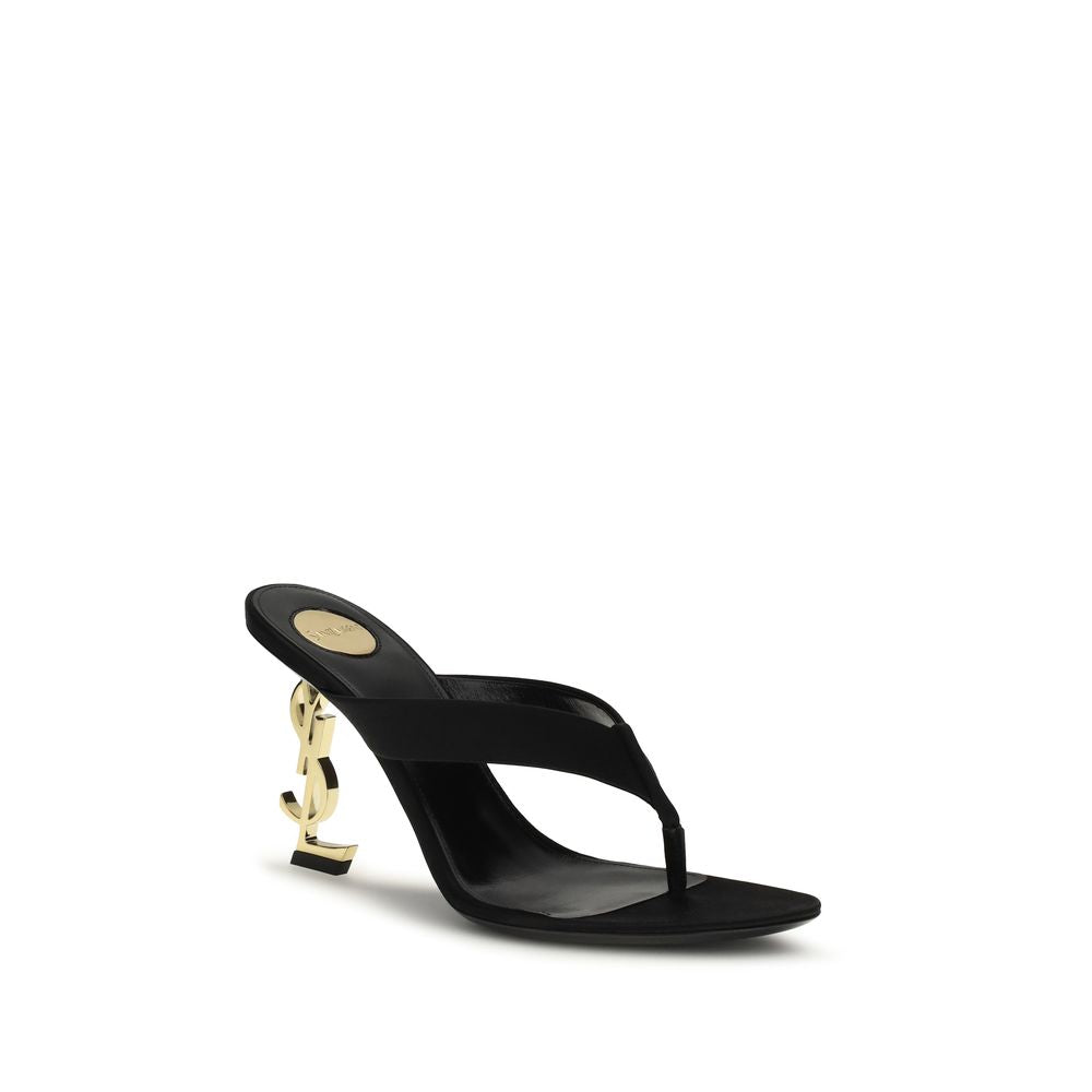 Saint Laurent Black Silk Sandals | Regal Royce