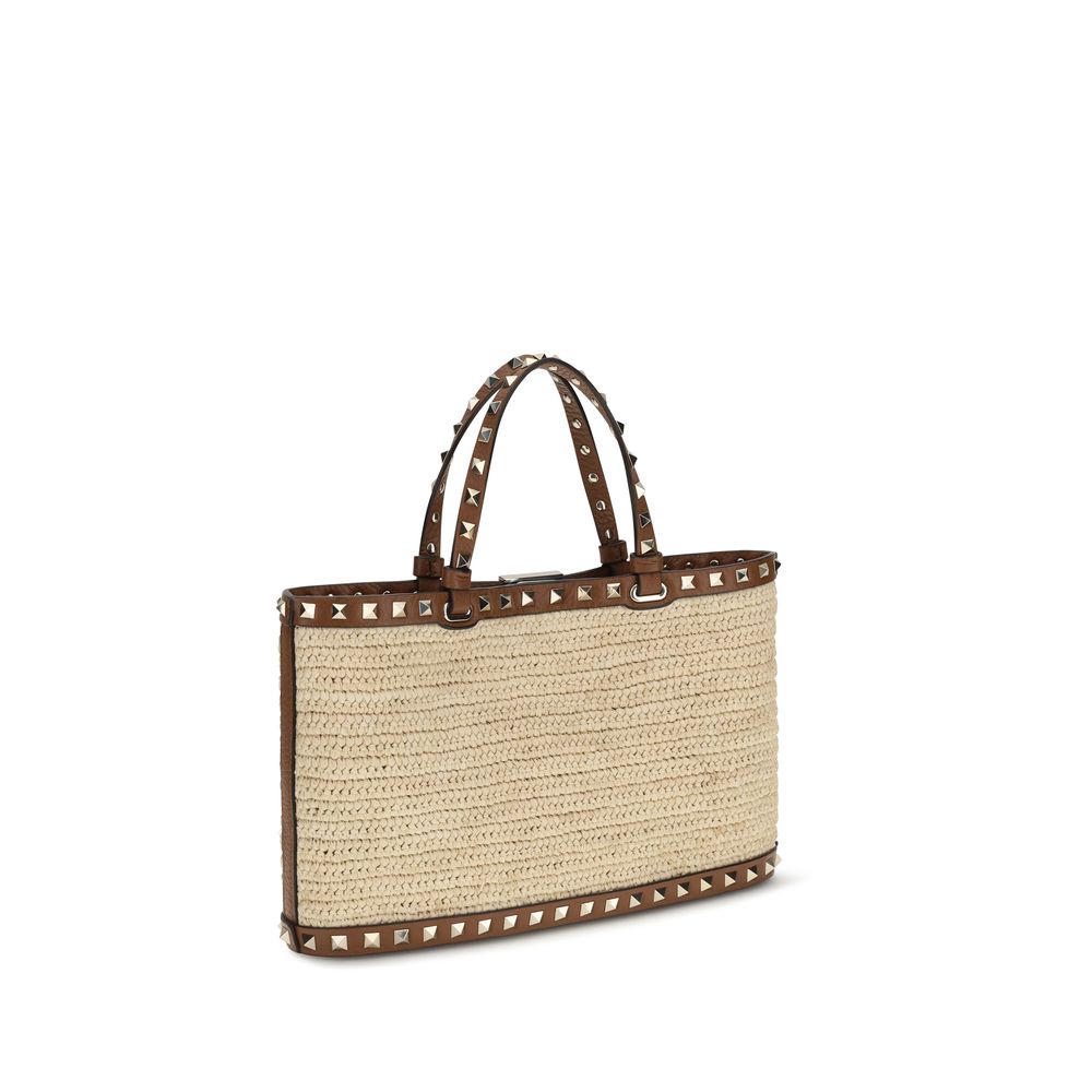 Valentino Garavani Beige Raffia Shoulder Bag | Regal Royce