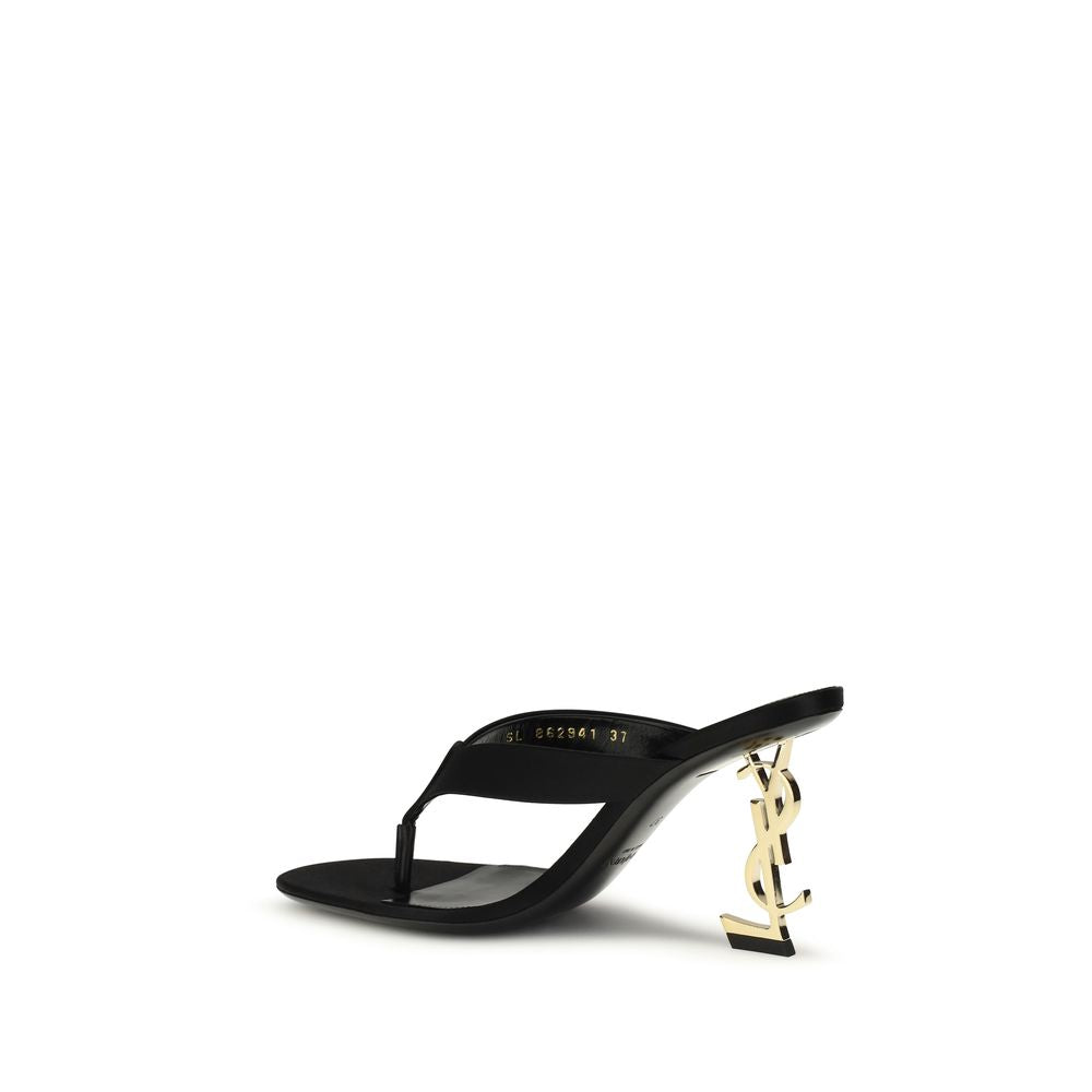 Saint Laurent Black Silk Sandals | Regal Royce