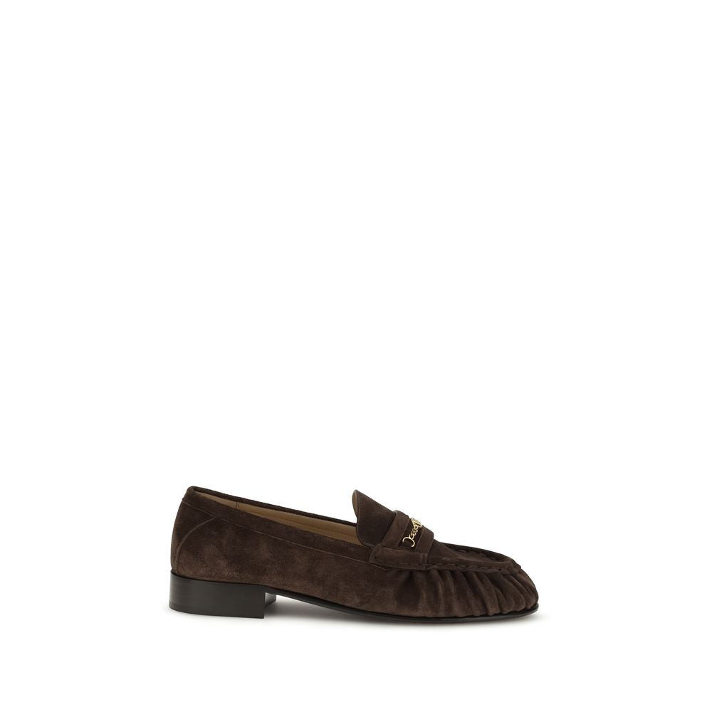 Valentino Garavani Brown Calf Leather Bos Taurus Slip-On Loafers | Regal Royce