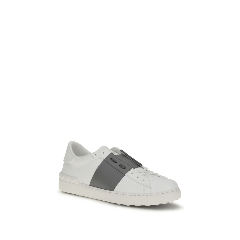 Valentino Garavani White Calf Leather Bos Taurus Low Top Sneakers | Regal Royce