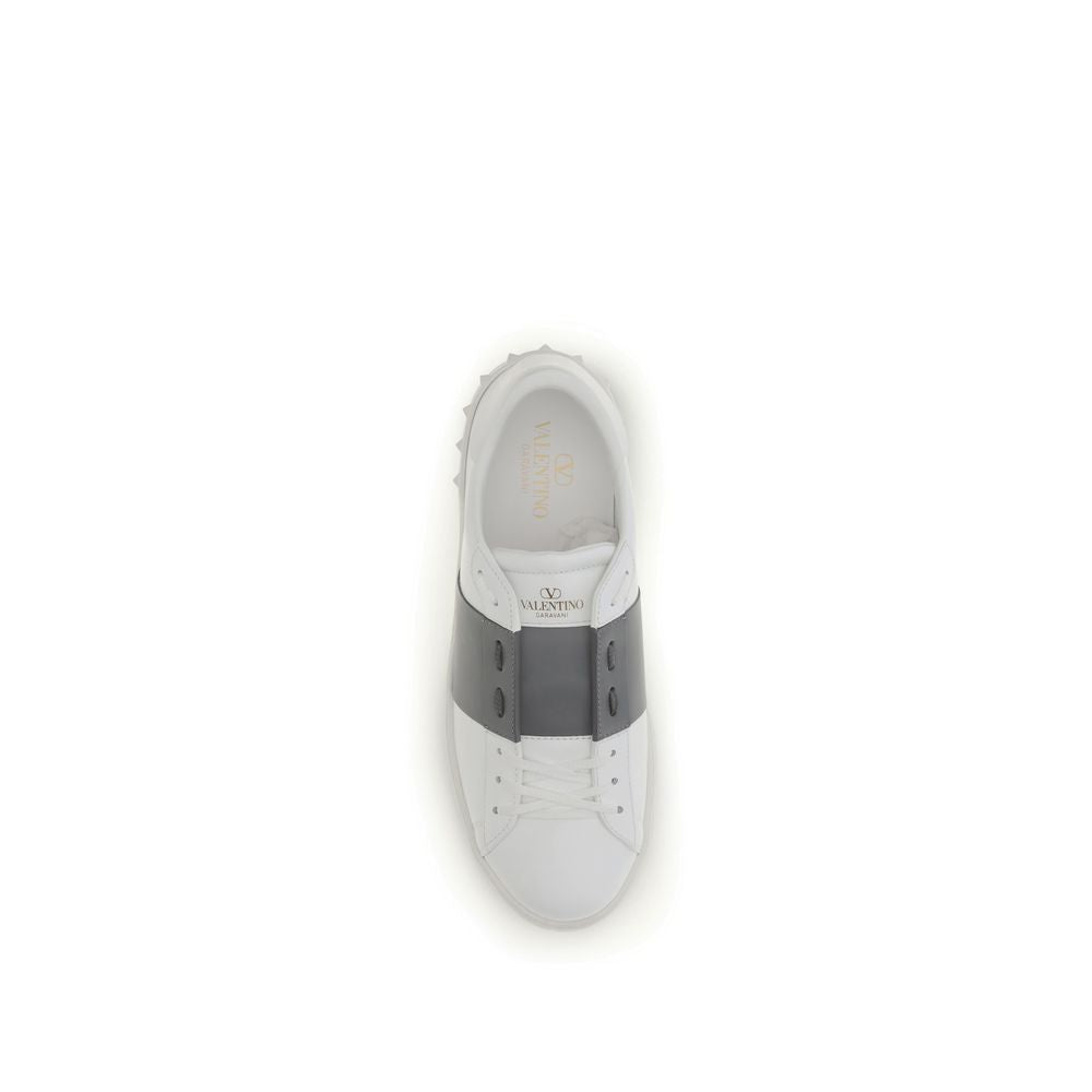 Valentino Garavani White Calf Leather Bos Taurus Low Top Sneakers | Regal Royce